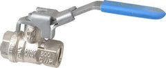 Value Collection - 1/4" Pipe, Full Port, Brass UL Listed Ball Valve - 1 Piece, Inline - One Way Flow, FNPT x FNPT Ends, Locking Lever Handle, 600 WOG - Apex Tool & Supply