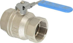 Value Collection - 2" Pipe, Full Port, Brass UL Listed Ball Valve - 1 Piece, Inline - One Way Flow, FNPT x FNPT Ends, Locking Lever Handle, 600 WOG - Apex Tool & Supply