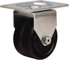 Hamilton - 3" Diam x 1-3/4" Wide x 4" OAH Top Plate Mount Rigid Caster - Phenolic, 400 Lb Capacity, Straight Roller Bearing, 3-1/8 x 4-1/8" Plate - Apex Tool & Supply