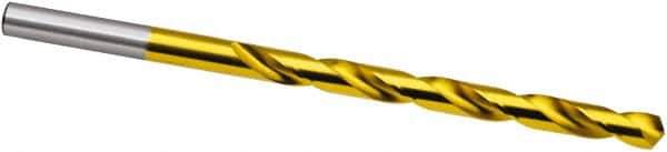 Guhring - 18mm, 118° Point, Spiral Flute, High Speed Steel Taper Length Drill Bit - TiN Finish, 158mm Flute Length, 241mm OAL, Series 667 - Apex Tool & Supply