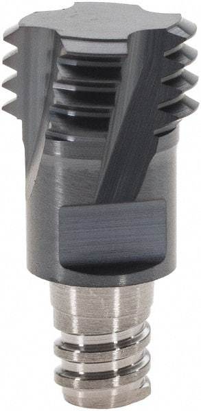 Iscar - MT Grade IC908 Carbide Thread Milling Tip Insert - TiAlN Finish, 4 Flutes, 10mm Cutting Diam, 5.1mm Depth of Cut, 13.35mm Extension - Apex Tool & Supply