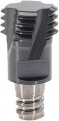 Iscar - MT Grade IC908 Carbide Thread Milling Tip Insert - TiAlN Finish, 4 Flutes, 10mm Cutting Diam, 5.1mm Depth of Cut, 13.35mm Extension - Apex Tool & Supply