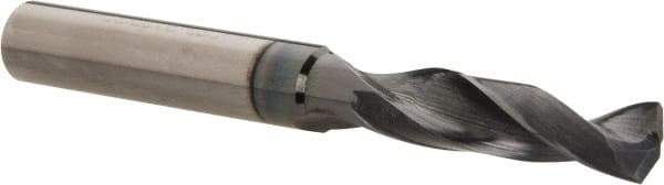 Accupro - 9/32" 140° Solid Carbide Jobber Drill - AlTiN Finish, Right Hand Cut, Spiral Flute, Straight Shank, 3" OAL, Notched Point - Apex Tool & Supply