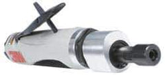 3M - 1/4" Collet, Straight Handle, Air Straight Die Grinder - 12,000 RPM, Directional Exhaust, 35 CFM, 1 hp, 90 psi, 1/4 NPT Inlet - Apex Tool & Supply