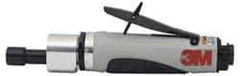 3M - 1/4" Collet, Straight Handle, Air Straight Die Grinder - 8,000 RPM, Directional Exhaust, 35 CFM, 1 hp, 90 psi, 1/4 NPT Inlet - Apex Tool & Supply
