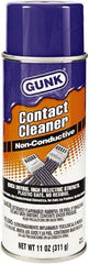 Gunk - 11 Ounce Aerosol Contact Cleaner - 24.8°F Flash Point, Flammable - Apex Tool & Supply