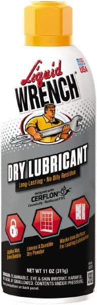 Liquid Wrench - 11 oz Aerosol Dry Film with PTFE Lubricant - Clear, -300°F to 650°F - Apex Tool & Supply