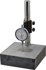 Teclock - 0.001" Graduation, 0-100 Dial Reading, Indicator & Base Kit - 0.001 Inch Graduation - Apex Tool & Supply