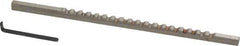 Value Collection - 3mm Keyway Width, Style A, Keyway Broach - High Speed Steel, Bright Finish, 1/8" Broach Body Width, 13/64" to 1-1/8" LOC, 5" OAL - Apex Tool & Supply