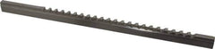 Value Collection - 6mm Keyway Width, Style C-1, Keyway Broach - High Speed Steel, Bright Finish, 3/8" Broach Body Width, 25/64" to 2-1/2" LOC, 11-3/4" OAL - Apex Tool & Supply