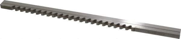 Value Collection - 8mm Keyway Width, Style C-1, Keyway Broach - High Speed Steel, Bright Finish, 3/8" Broach Body Width, 25/64" to 2-1/2" LOC, 11-3/4" OAL - Apex Tool & Supply