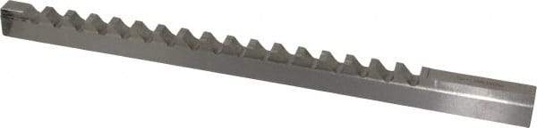 Value Collection - 12mm Keyway Width, Style D-1, Keyway Broach - High Speed Steel, Bright Finish, 9/16" Broach Body Width, 1" to 6" LOC, 13-7/8" OAL - Apex Tool & Supply