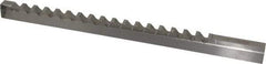 Value Collection - 12mm Keyway Width, Style D-1, Keyway Broach - High Speed Steel, Bright Finish, 9/16" Broach Body Width, 1" to 6" LOC, 13-7/8" OAL - Apex Tool & Supply