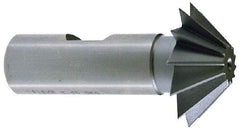 Keo - 1" Diam x 7/16" Width of Cut, 60° Included Angle, Shank Connection, High Speed Steel Single Angle Cutter - 1/2" Shank Diam, 2-1/2" Overall Length, Right Hand Cut, Uncoated - Apex Tool & Supply