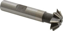 Value Collection - 3/4" Diam x 3/16" Width of Cut, 45° Included Angle, Shank Connection, Cobalt Single Angle Cutter - 3/8" Shank Diam, 2-1/8" Overall Length, Right Hand Cut, Uncoated - Apex Tool & Supply