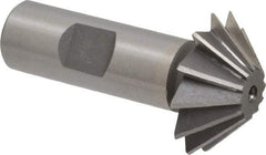 Value Collection - 1-1/2" Diam x 1/2" Width of Cut, 45° Included Angle, Shank Connection, Cobalt Single Angle Cutter - 3/4" Shank Diam, 2-3/4" Overall Length, Right Hand Cut, Uncoated - Apex Tool & Supply