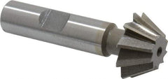 Value Collection - 1" Diam x 7/16" Width of Cut, 60° Included Angle, Shank Connection, Cobalt Single Angle Cutter - 1/2" Shank Diam, 2-1/2" Overall Length, Right Hand Cut, Uncoated - Apex Tool & Supply