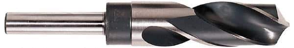 Hertel - 1-29/64" Drill, 118° Point, High Speed Steel Silver Deming & Reduced Shank Drill Bit - Oxide Finish, 6" OAL, Straight Shank, 3" Flute Length, Right Hand Cut, Standard Point, Spiral Flute, Regular Spiral - Apex Tool & Supply
