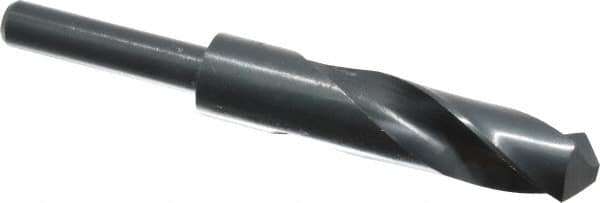 Interstate - 22mm Drill, 118° Point, High Speed Steel Silver Deming & Reduced Shank Drill Bit - Apex Tool & Supply