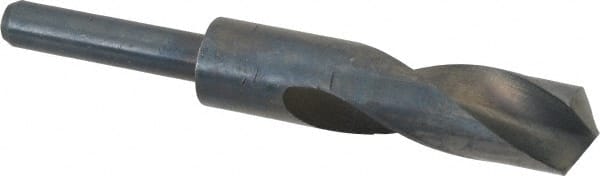 Interstate - 23.5mm Drill, 118° Point, High Speed Steel Silver Deming & Reduced Shank Drill Bit - Apex Tool & Supply