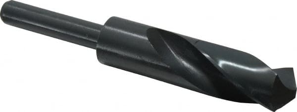 Interstate - 24.5mm Drill, 118° Point, High Speed Steel Silver Deming & Reduced Shank Drill Bit - Apex Tool & Supply