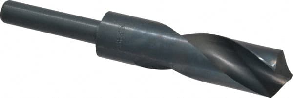 Interstate - 25mm Drill, 118° Point, High Speed Steel Silver Deming & Reduced Shank Drill Bit - Apex Tool & Supply