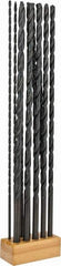Interstate - 3/16 to 1/2", 118° Point, Oxide Finish, High Speed Steel Aircraft Extension Length Drill Bit Set - Apex Tool & Supply