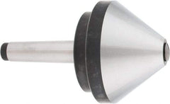 Interstate - MT3 Taper Shank, 4" Head Diam 660 Lb Capacity Live Center - 500 Max RPM, 2.76" Head Length, 4" Point Diam, 600 Lb Max Workpc, 6-1/2" OAL, Bull Nose Point - Apex Tool & Supply