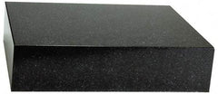 Value Collection - 12" Long x 12" Wide x 3" Thick, Granite Inspection Surface Plate - B Toolroom Grade, 0.0001" Unilateral Tolerance - Apex Tool & Supply