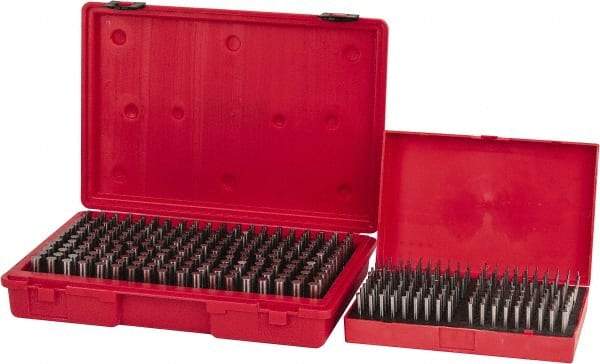 Value Collection - 440 Piece, 0.061 to 0.5 Inch Diameter Plug & Pin Gage Set - Minus 0.0002 Inch Tolerance, Class ZZ - Apex Tool & Supply
