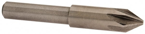 Interstate - 5/16" Head Diam, 1/4" Shank Diam, 6 Flute 60° Cobalt Countersink - Apex Tool & Supply