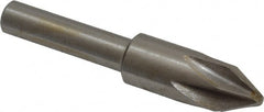 Interstate - 3/8" Head Diam, 1/4" Shank Diam, 6 Flute 60° Cobalt Countersink - Apex Tool & Supply