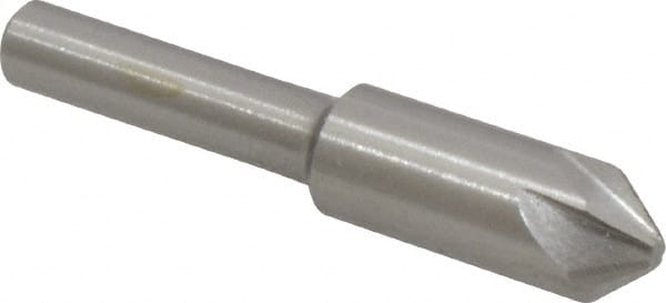 Interstate - 3/8" Head Diam, 1/4" Shank Diam, 6 Flute 82° Cobalt Countersink - Apex Tool & Supply