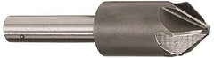Keo - 2" Head Diam, 3/4" Shank Diam, 6 Flute 60° High Speed Steel Countersink - Bright Finish, 3-3/4" OAL, Single End, Straight Shank, Right Hand Cut - Apex Tool & Supply