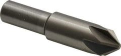 Interstate - 5/8" Head Diam, 1/2" Shank Diam, 6 Flute 82° Cobalt Countersink - Bright Finish, 2-3/4" OAL, Single End, Straight Shank, Right Hand Cut - Apex Tool & Supply