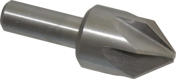 Interstate - 1" Head Diam, 1/2" Shank Diam, 6 Flute 82° Cobalt Countersink - Apex Tool & Supply