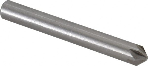 Interstate - 1/4" Head Diam, 1/4" Shank Diam, 6 Flute 90° Cobalt Countersink - Apex Tool & Supply