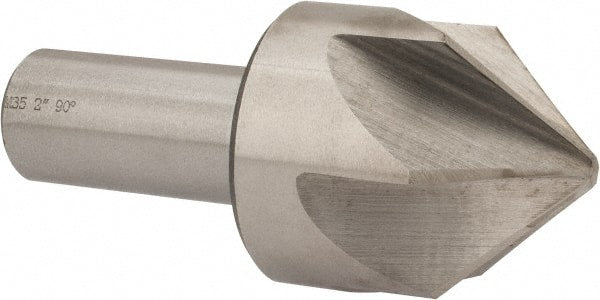 Interstate - 2" Head Diam, 1" Shank Diam, 6 Flute 90° Cobalt Countersink - Apex Tool & Supply