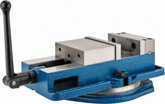 Interstate - 6" Jaw Width, 7-1/2" Jaw Opening Capacity, Horizontal Swivel Machine Vise - Manual Operation, 6,600 Lb Capacity, 1 Station, 16-3/4" Long x 4-3/8" High x 1-1/2" Deep, 1-1/2" Jaw Height - Apex Tool & Supply