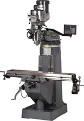 Bridgeport - 9" Table Width x 49" Table Length, Variable Speed Pulley Control, 3 Phase Knee Milling Machine - R8 Spindle Taper, 2 hp - Apex Tool & Supply