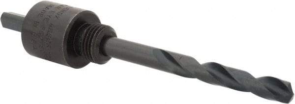 Lenox - 9/16 to 1-3/16" Tool Diam Compatibility, Straight Shank, Carbon Steel Integral Pilot Drill, Hole Cutting Tool Arbor - 15/64" Min Chuck, Triangular Shank Cross Section, Quick-Change Attachment, For Hole Saws 4L - Apex Tool & Supply