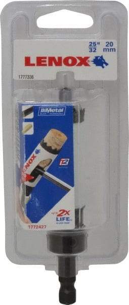 Lenox - 25/32" Diam, 1-9/16" Cutting Depth, Hole Saw - Bi-Metal Saw, Toothed Edge - Apex Tool & Supply
