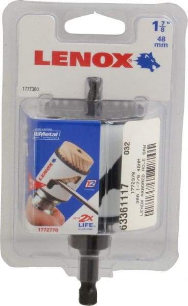 Lenox - 1-7/8" Diam, 1-9/16" Cutting Depth, Hole Saw - Bi-Metal Saw, Toothed Edge - Apex Tool & Supply