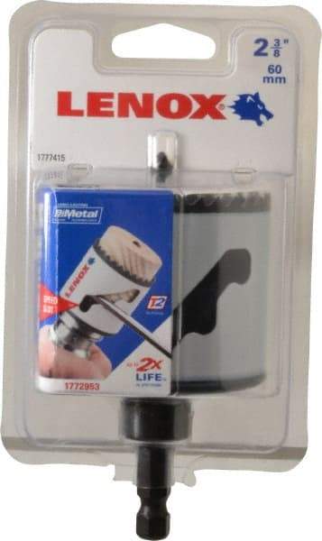 Lenox - 2-3/8" Diam, 1-9/16" Cutting Depth, Hole Saw - Bi-Metal Saw, Toothed Edge - Apex Tool & Supply