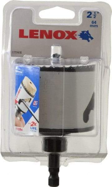 Lenox - 2-1/2" Diam, 1-9/16" Cutting Depth, Hole Saw - Bi-Metal Saw, Toothed Edge - Apex Tool & Supply