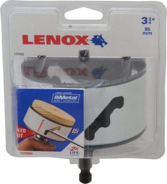 Lenox - 3-3/4" Diam, 1-9/16" Cutting Depth, Hole Saw - Bi-Metal Saw, Toothed Edge - Apex Tool & Supply