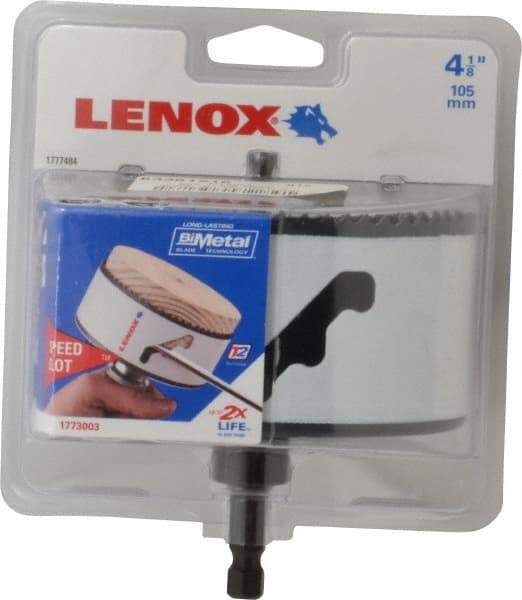 Lenox - 4-1/8" Diam, 1-9/16" Cutting Depth, Hole Saw - Bi-Metal Saw, Toothed Edge - Apex Tool & Supply