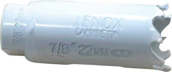Lenox - 7/8" Diam, 1-1/2" Cutting Depth, Hole Saw - Carbide-Tipped Saw, Toothed Edge - Apex Tool & Supply