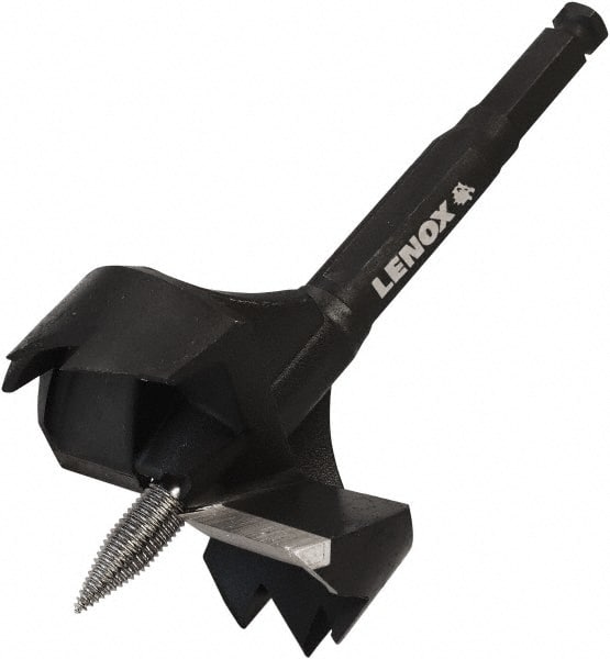 Lenox - 3-5/8", 7/16" Hex Shank, Bright Finish, Steel Self Feed Drill Bit - Apex Tool & Supply