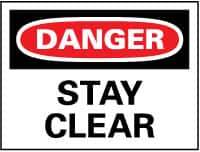 NMC - "Danger - Stay Clear of Moving Conveyors", 10" Long x 14" Wide, Aluminum Safety Sign - Rectangle, 0.04" Thick, Use for Accident Prevention - Apex Tool & Supply